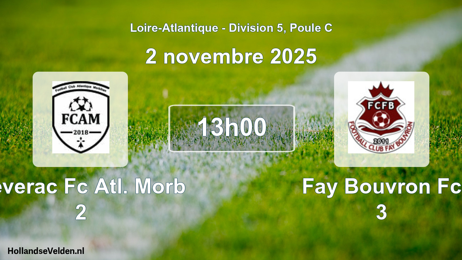 Geplande wedstrijd: Severac Fc Atl. Morb 2 - Fay Bouvron Fc 3 (2 novembre 2025)