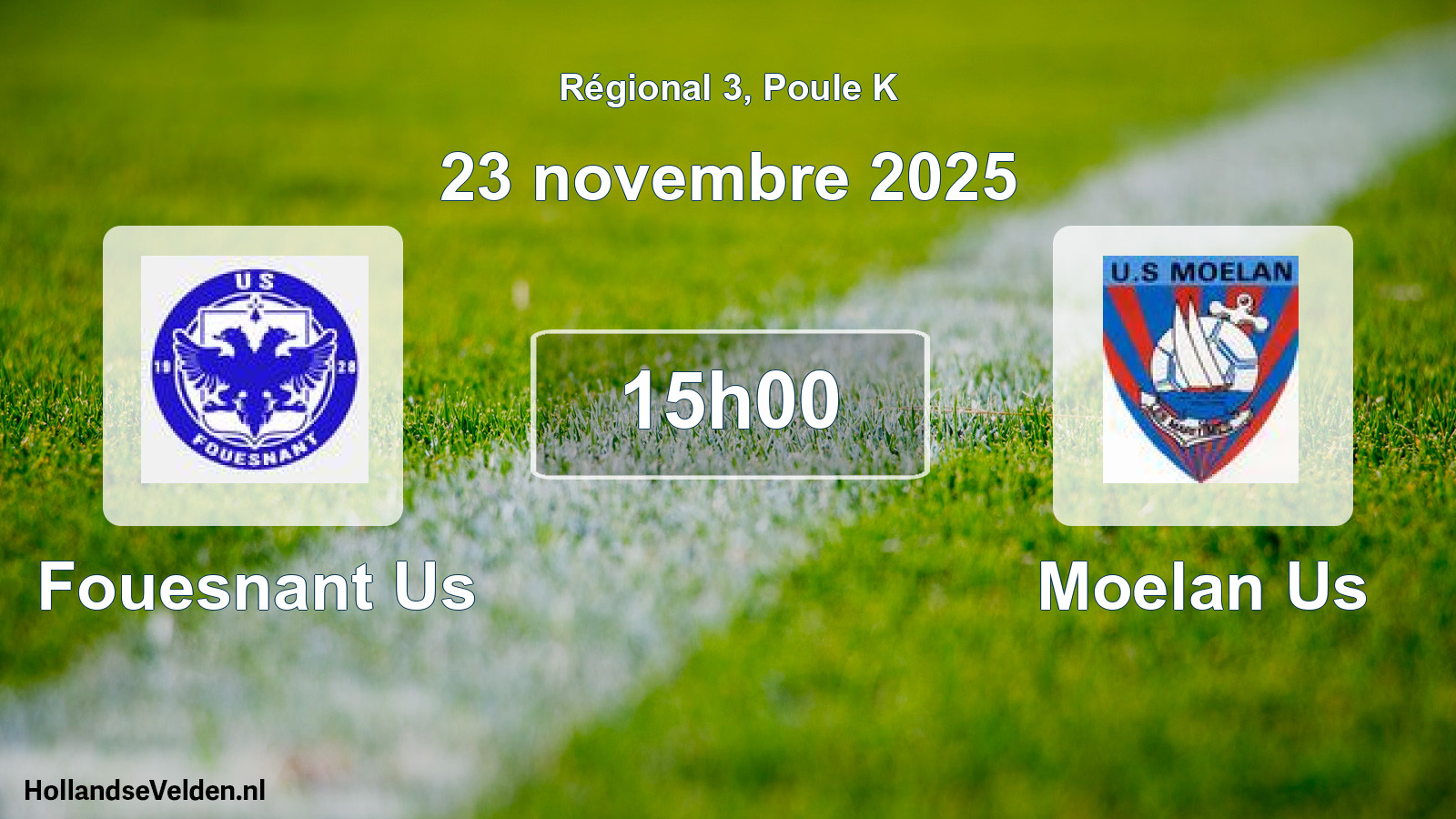 Geplande wedstrijd: Fouesnant Us - Moelan Us (23 november 2025)