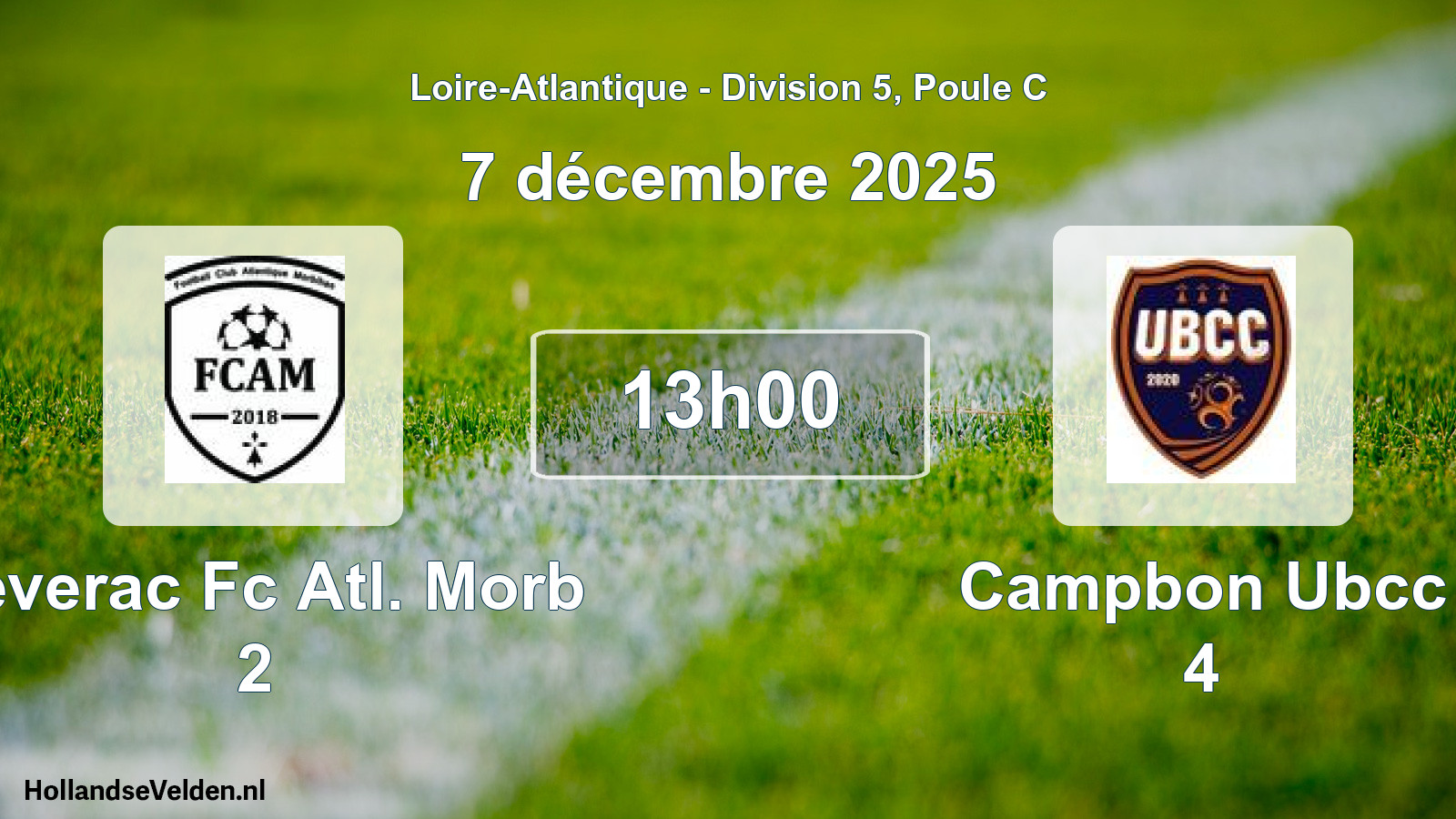Geplande wedstrijd: Severac Fc Atl. Morb 2 - Campbon Ubcc 4 (7 décembre 2025)