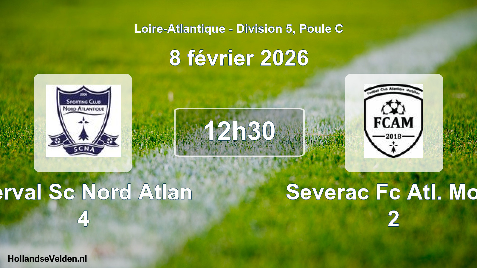 Geplande wedstrijd: Derval Sc Nord Atlan 4 - Severac Fc Atl. Morb 2 (8 février 2026)