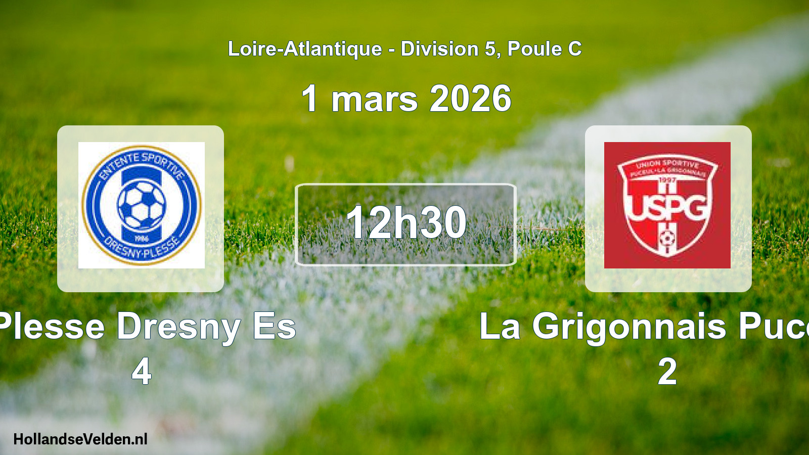 Geplande wedstrijd: Plesse Dresny Es 4 - La Grigonnais Puceul 2 (1 maart 2026)