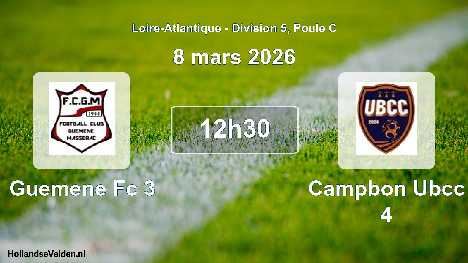 Scheduled Match: Guemene Fc 3 - Campbon Ubcc 4 (8 March 2026)
