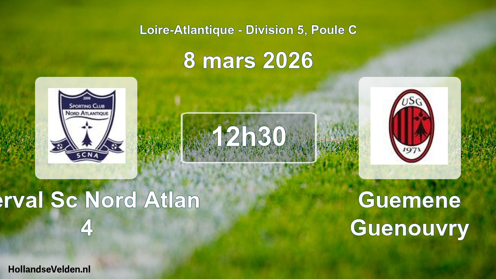 Geplande wedstrijd: Derval Sc Nord Atlan 4 - Guemene Guenouvry (8 maart 2026)
