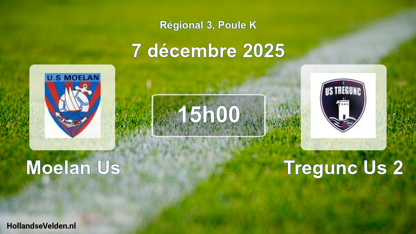Geplande wedstrijd: Moelan Us - Tregunc Us 2 (7 december 2025)