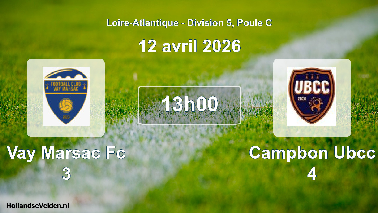Scheduled Match: Vay Marsac Fc 3 - Campbon Ubcc 4 (12 April 2026)