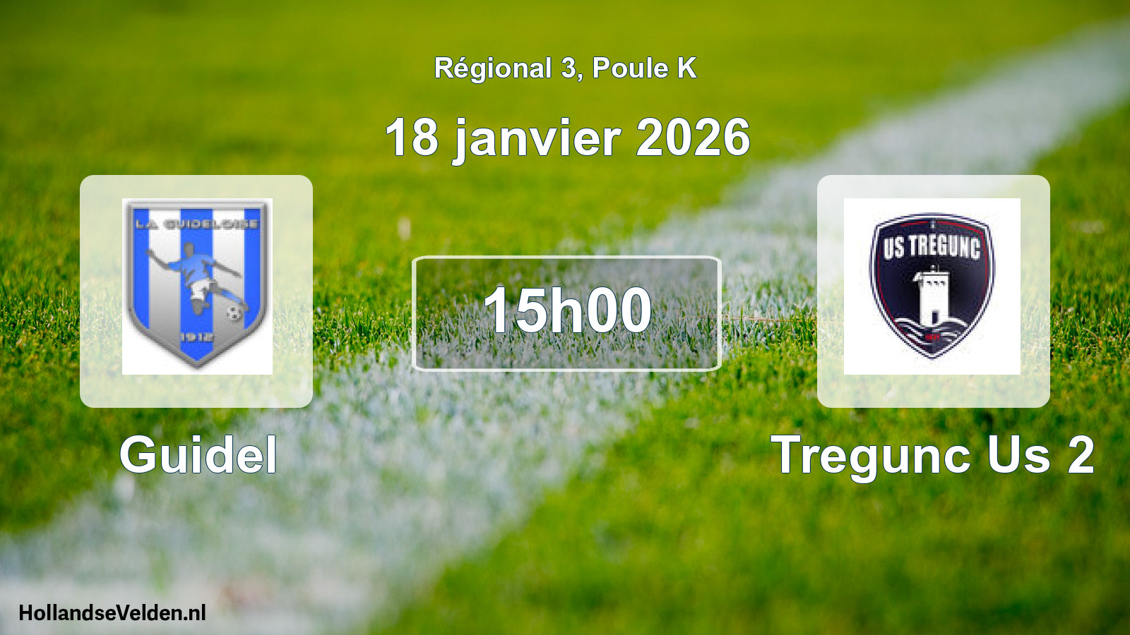 Geplande wedstrijd: Guidel - Tregunc Us 2 (18 januari 2026)
