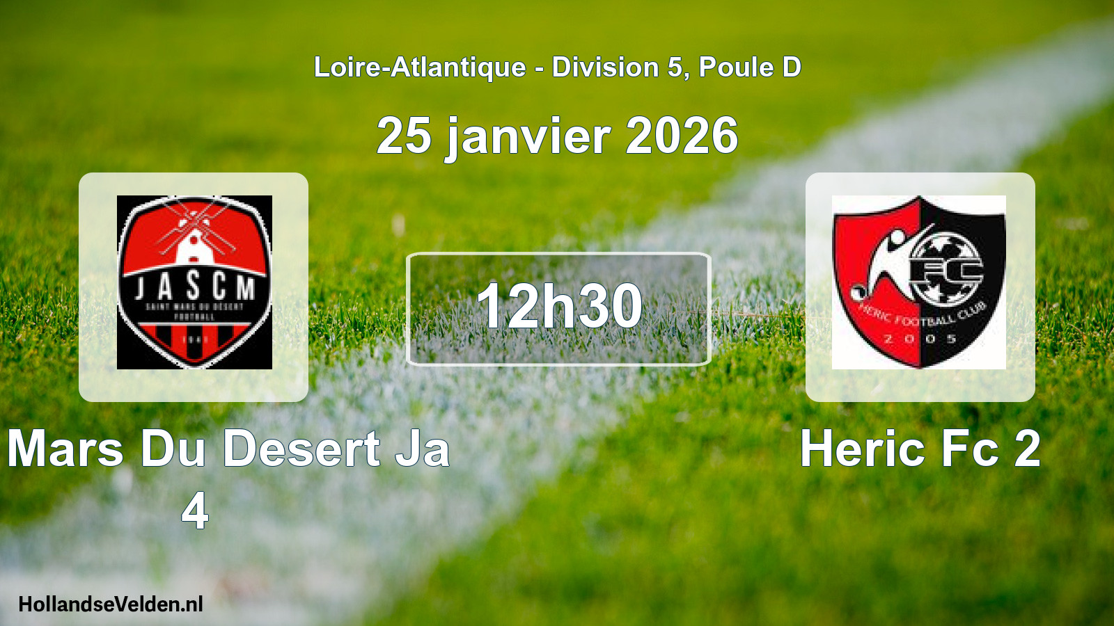 Scheduled Match: St Mars Du Desert Ja 4 - Heric Fc 2 (25 January 2026)