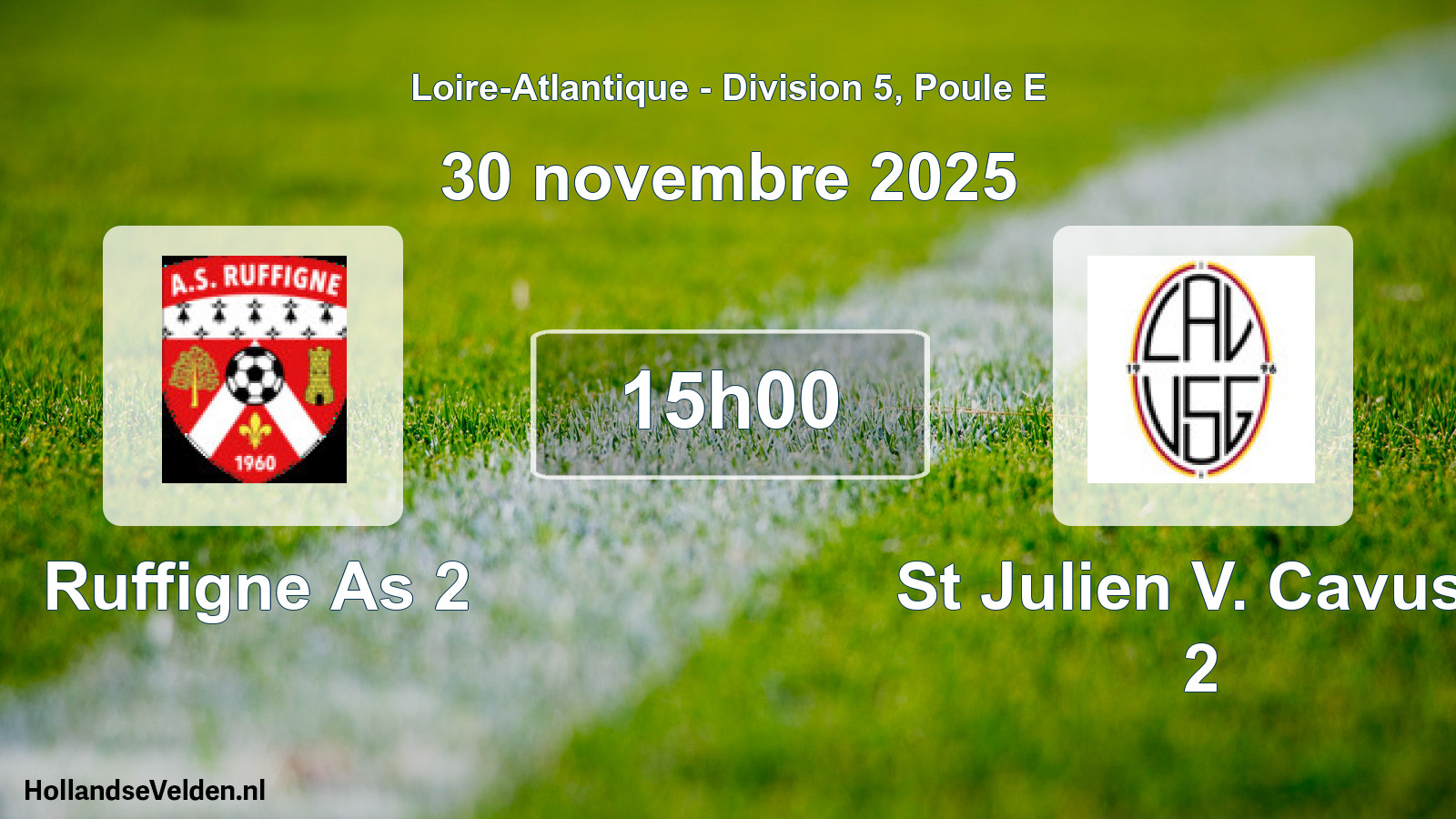 Scheduled Match: Ruffigne As 2 - St Julien V. Cavusg 2 (30 November 2025)