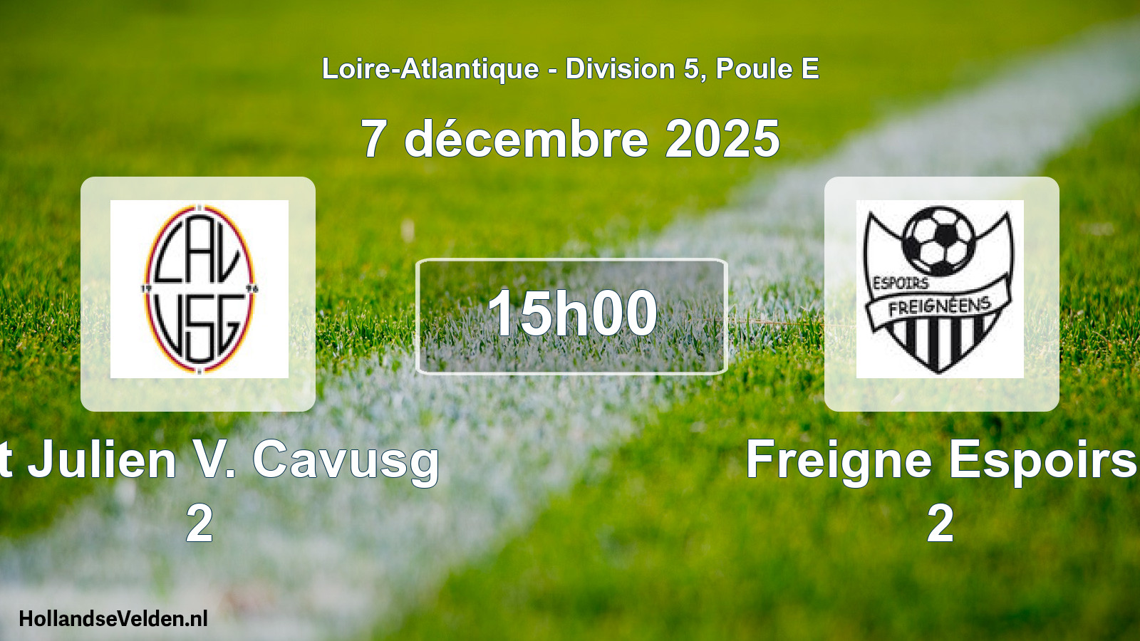 Geplande wedstrijd: St Julien V. Cavusg 2 - Freigne Espoirs 2 (7 december 2025)