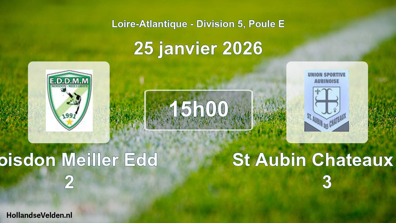 Geplande wedstrijd: Moisdon Meiller Edd 2 - St Aubin Chateaux Us 3 (25 janvier 2026)