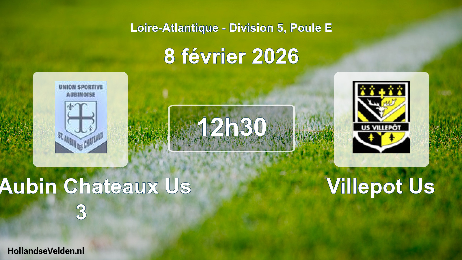 Geplande wedstrijd: St Aubin Chateaux Us 3 - Villepot Us (8 février 2026)