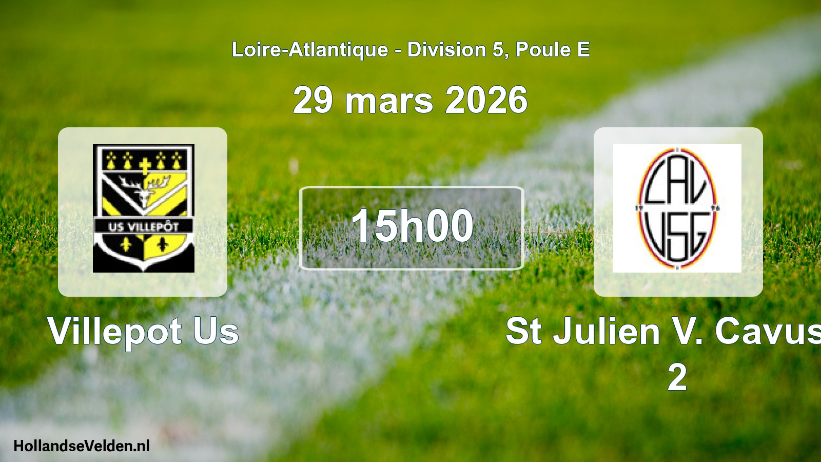 Scheduled Match: Villepot Us - St Julien V. Cavusg 2 (29 March 2026)