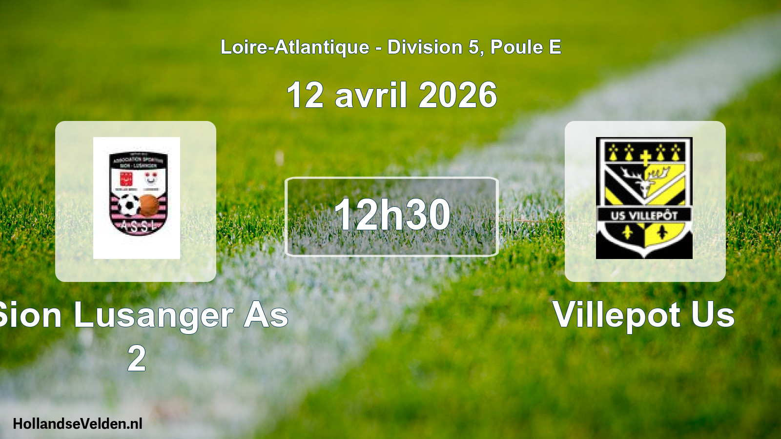 Scheduled Match: Sion Lusanger As 2 - Villepot Us (12 April 2026)