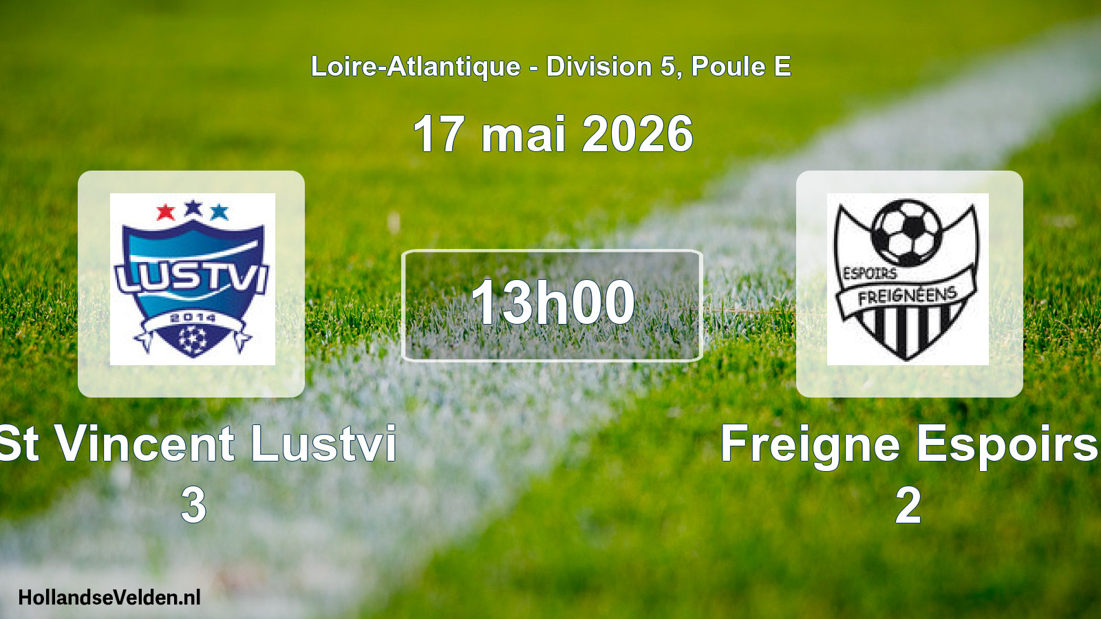 Geplande wedstrijd: St Vincent Lustvi 3 - Freigne Espoirs 2 (17 mei 2026)