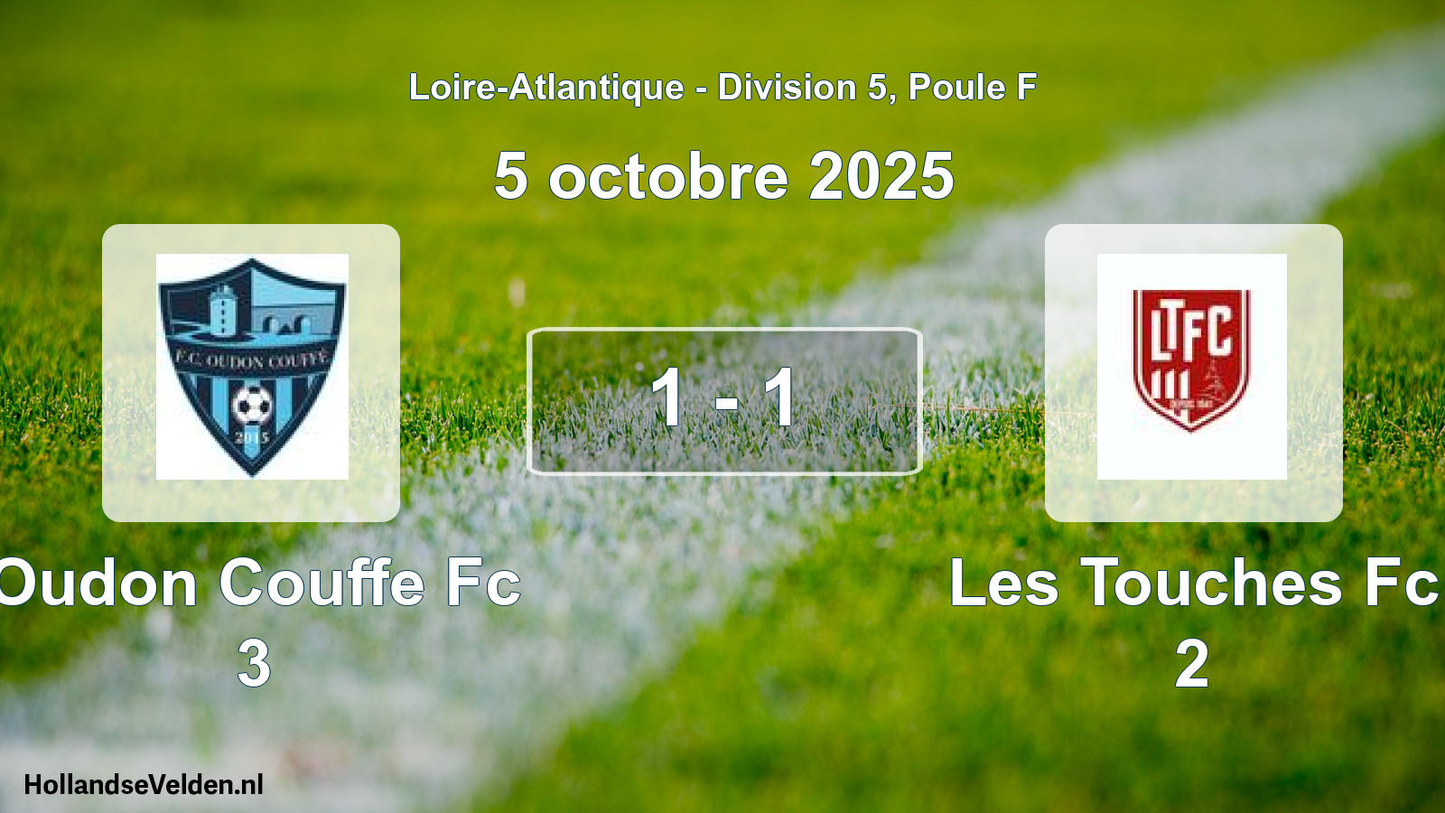 Gespeelde wedstrijd: Oudon Couffe Fc 3 - Les Touches Fc 2 1 - 1 (5 oktober 2025)