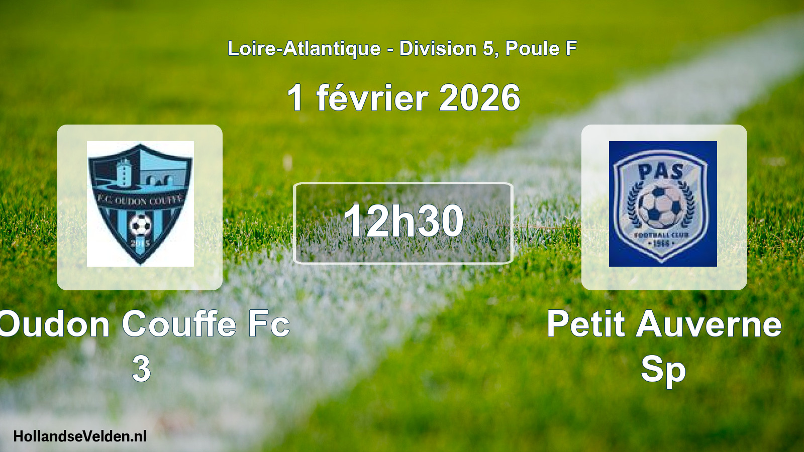Scheduled Match: Oudon Couffe Fc 3 - Petit Auverne Sp (1 February 2026)