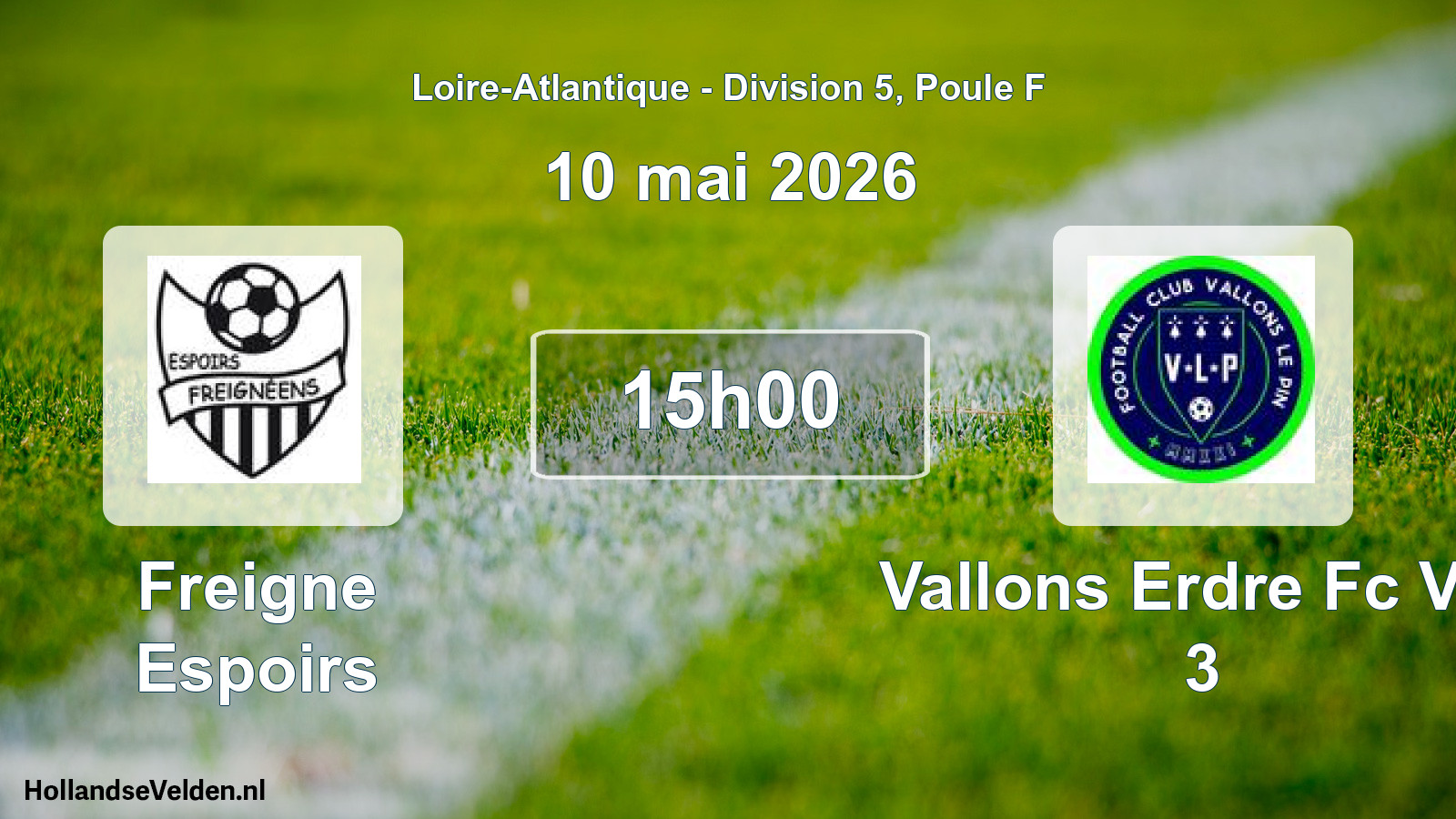Scheduled Match: Freigne Espoirs - Vallons Erdre Fc Vlp 3 (10 May 2026)
