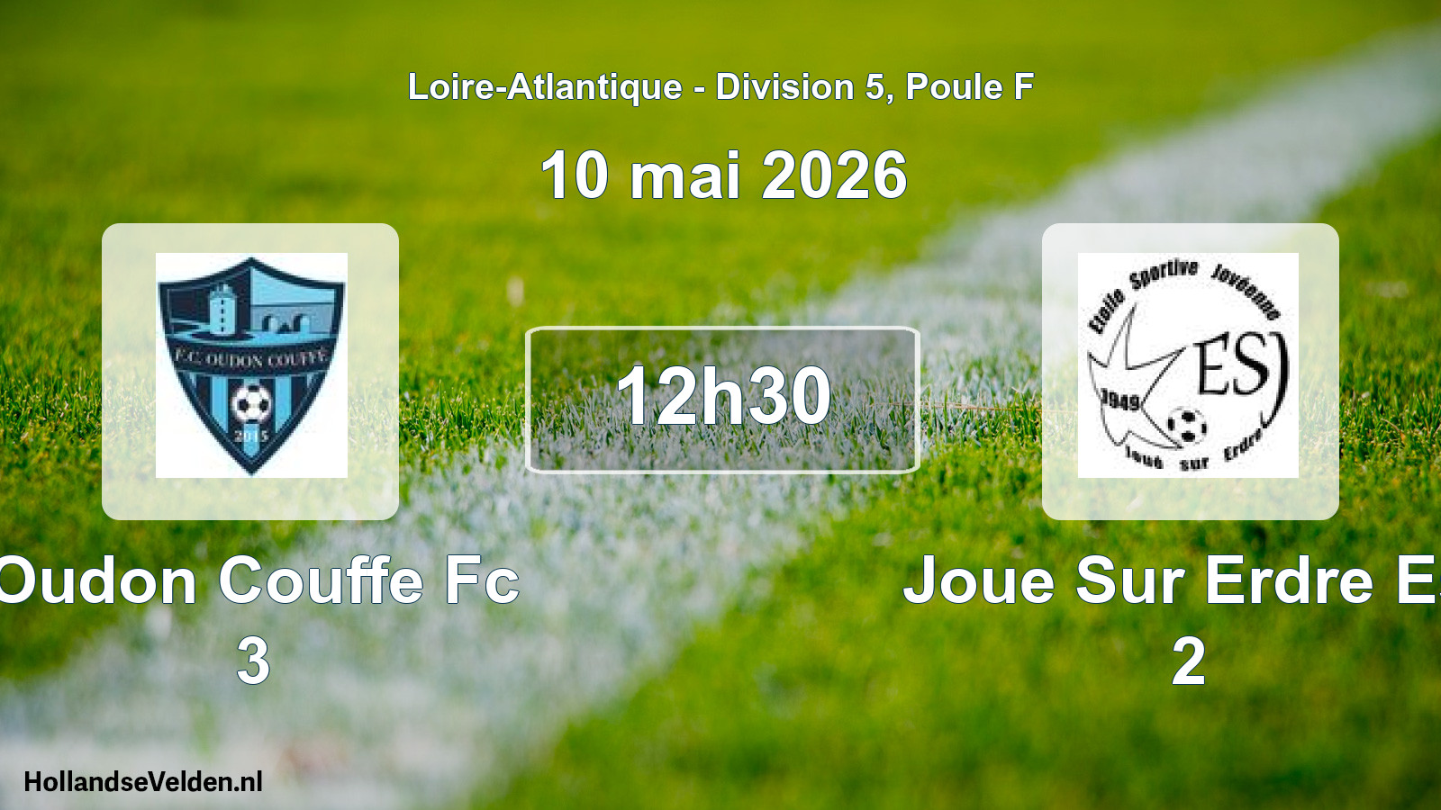 Geplande wedstrijd: Oudon Couffe Fc 3 - Joue Sur Erdre Es 2 (10 mei 2026)