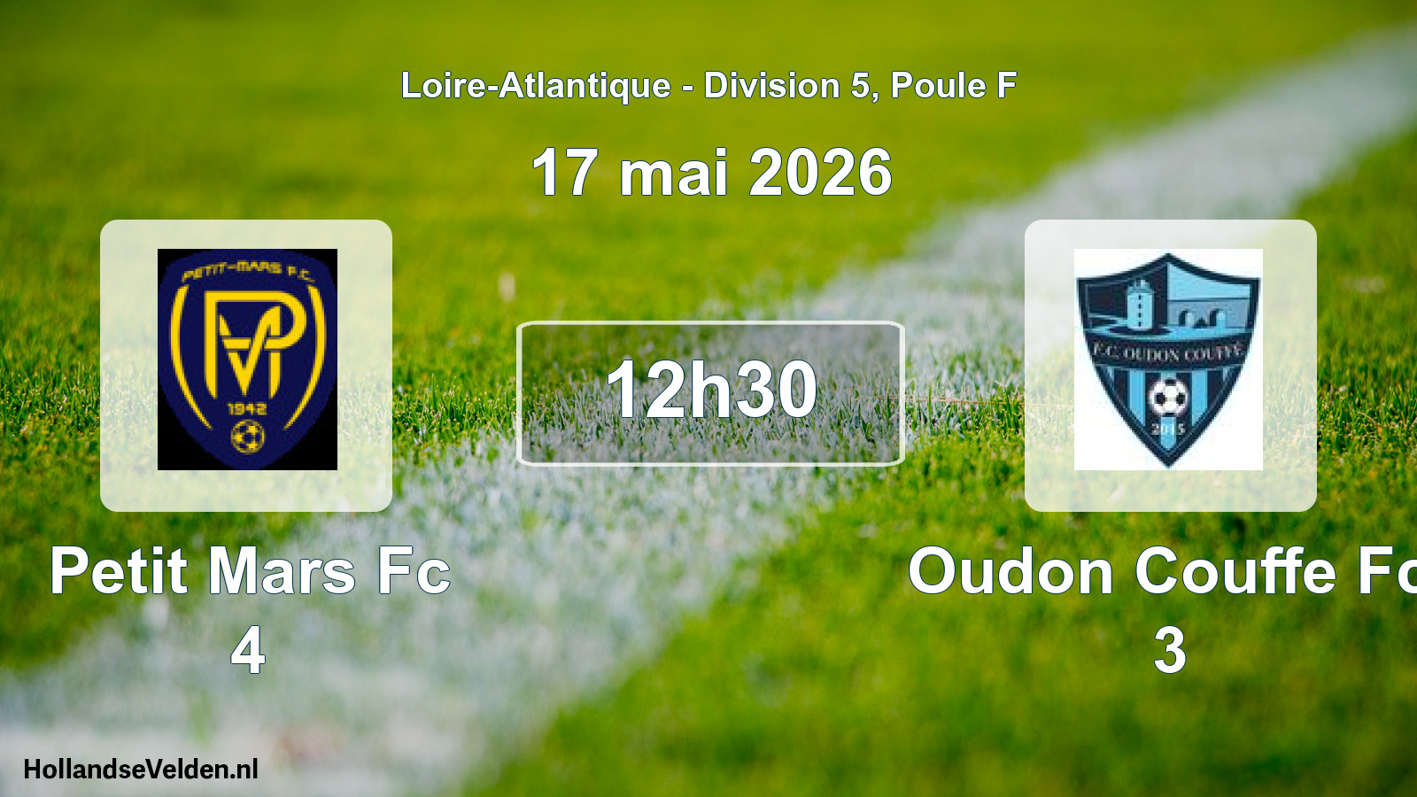 Geplande wedstrijd: Petit Mars Fc 4 - Oudon Couffe Fc 3 (17 mai 2026)