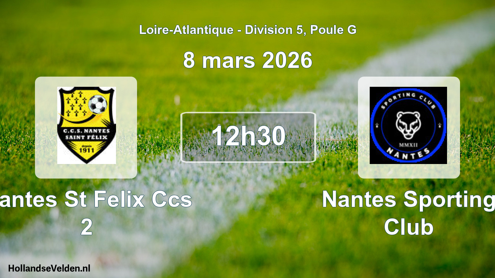 Scheduled Match: Nantes St Felix Ccs 2 - Nantes Sporting Club (8 March 2026)