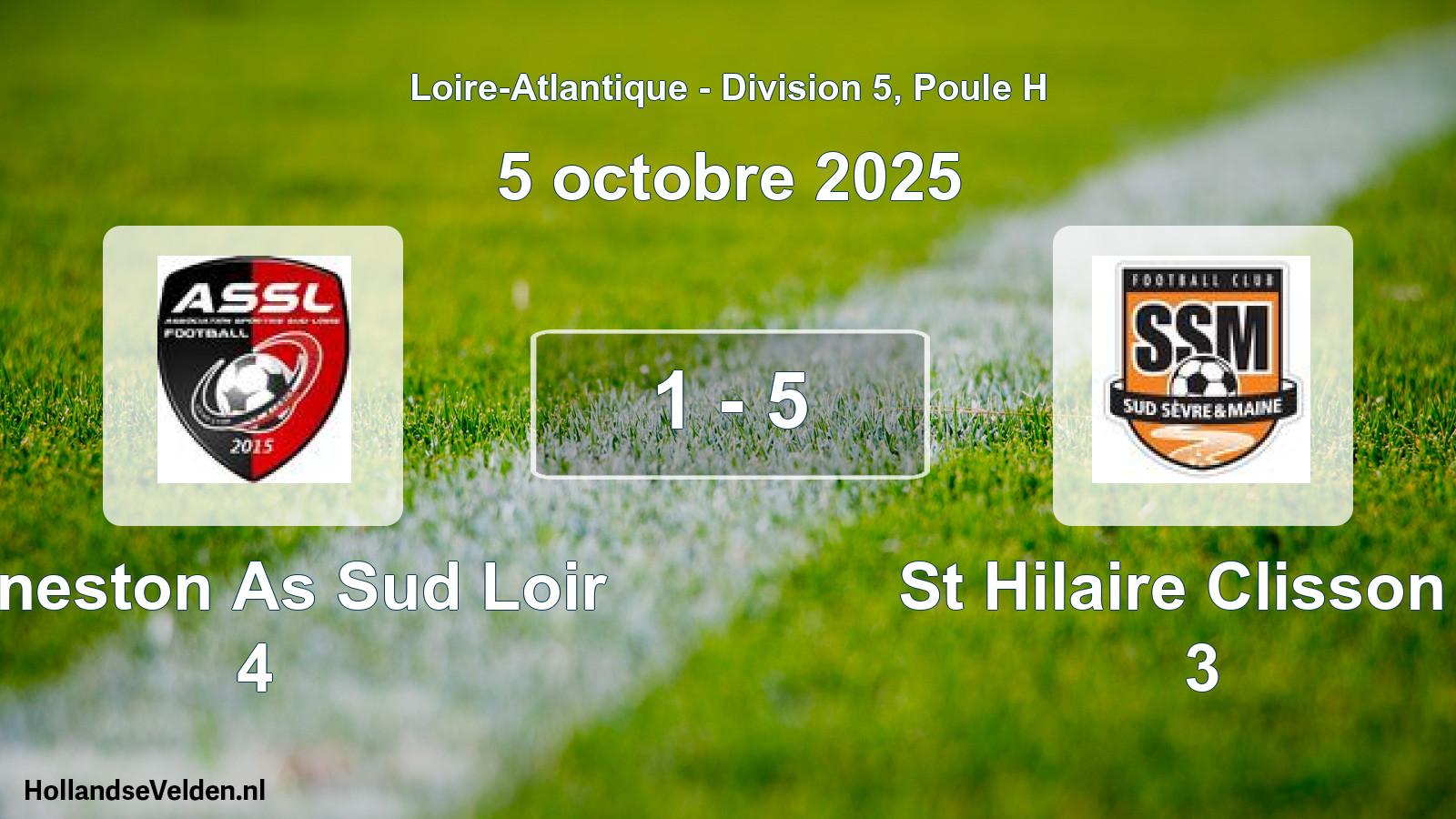 Gespeelde wedstrijd: Geneston As Sud Loir 4 - St Hilaire Clisson F 3 1 - 5 (5 octobre 2025)