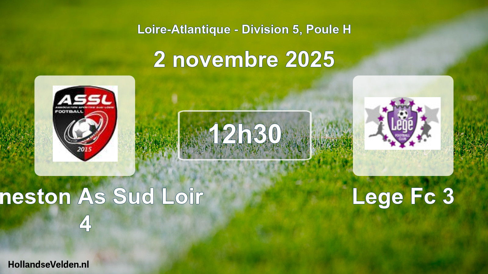 Geplande wedstrijd: Geneston As Sud Loir 4 - Lege Fc 3 (2 november 2025)