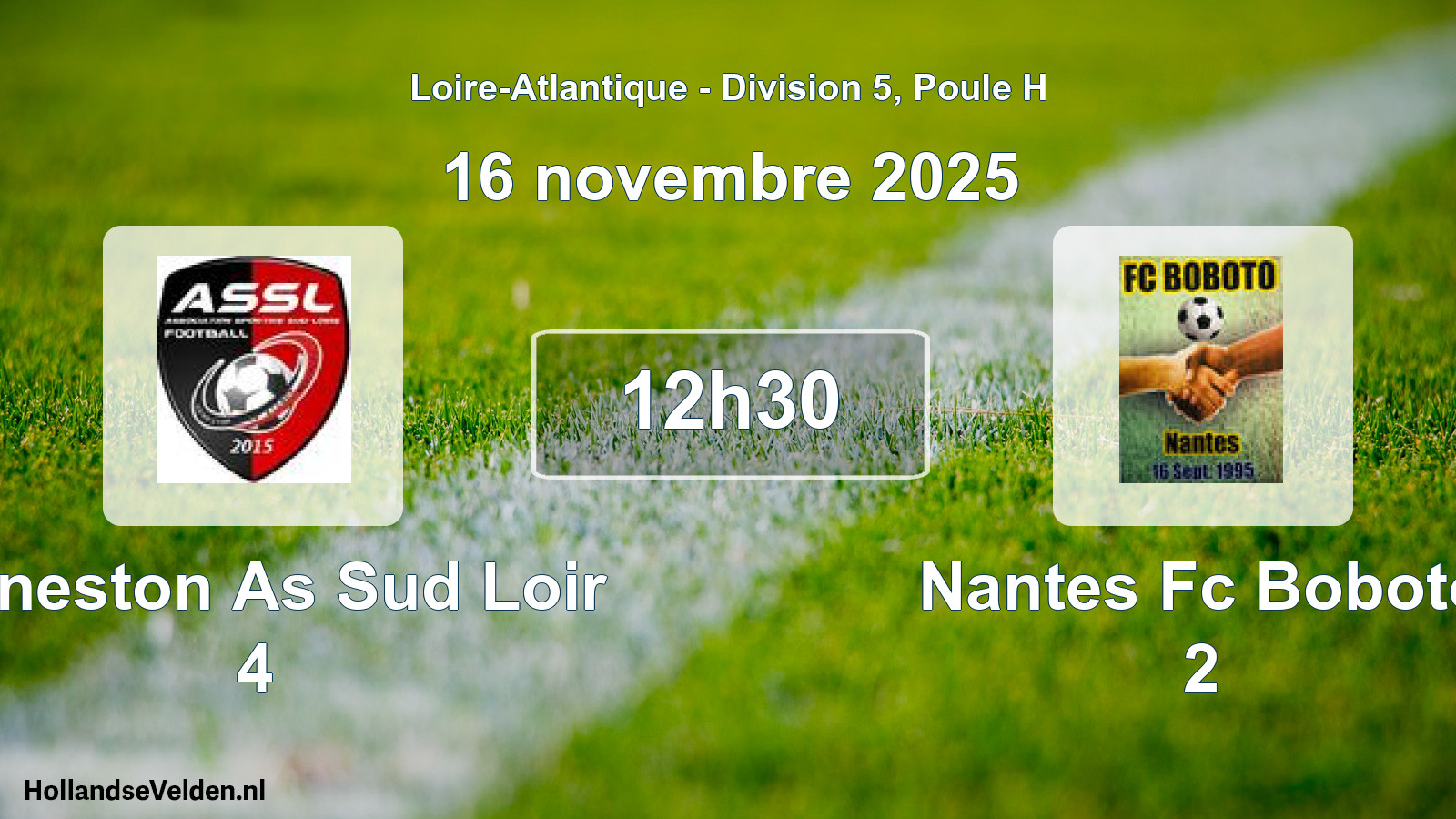 Geplande wedstrijd: Geneston As Sud Loir 4 - Nantes Fc Boboto 2 (16 november 2025)