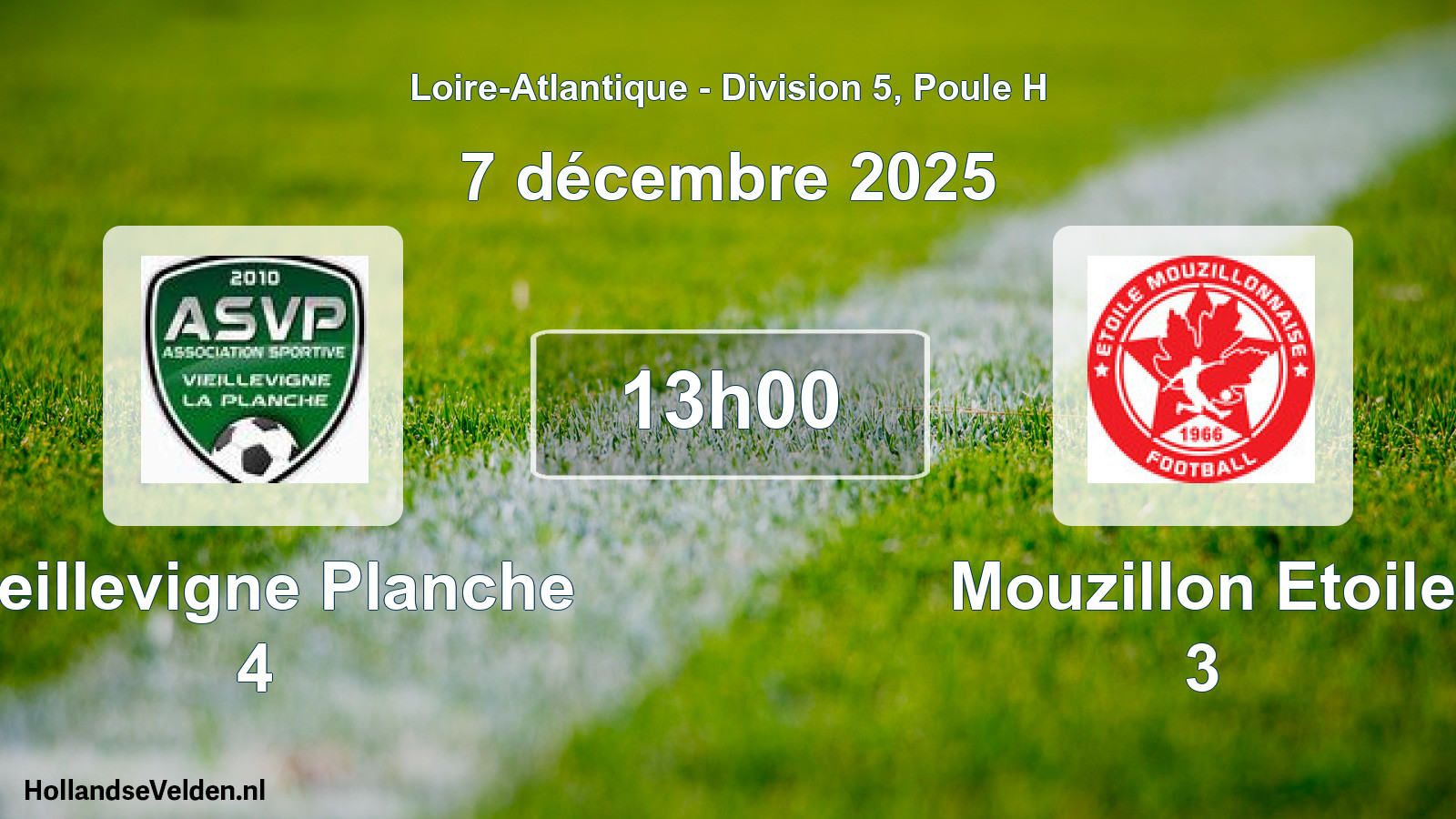 Scheduled Match: Vieillevigne Planche 4 - Mouzillon Etoile 3 (7 December 2025)
