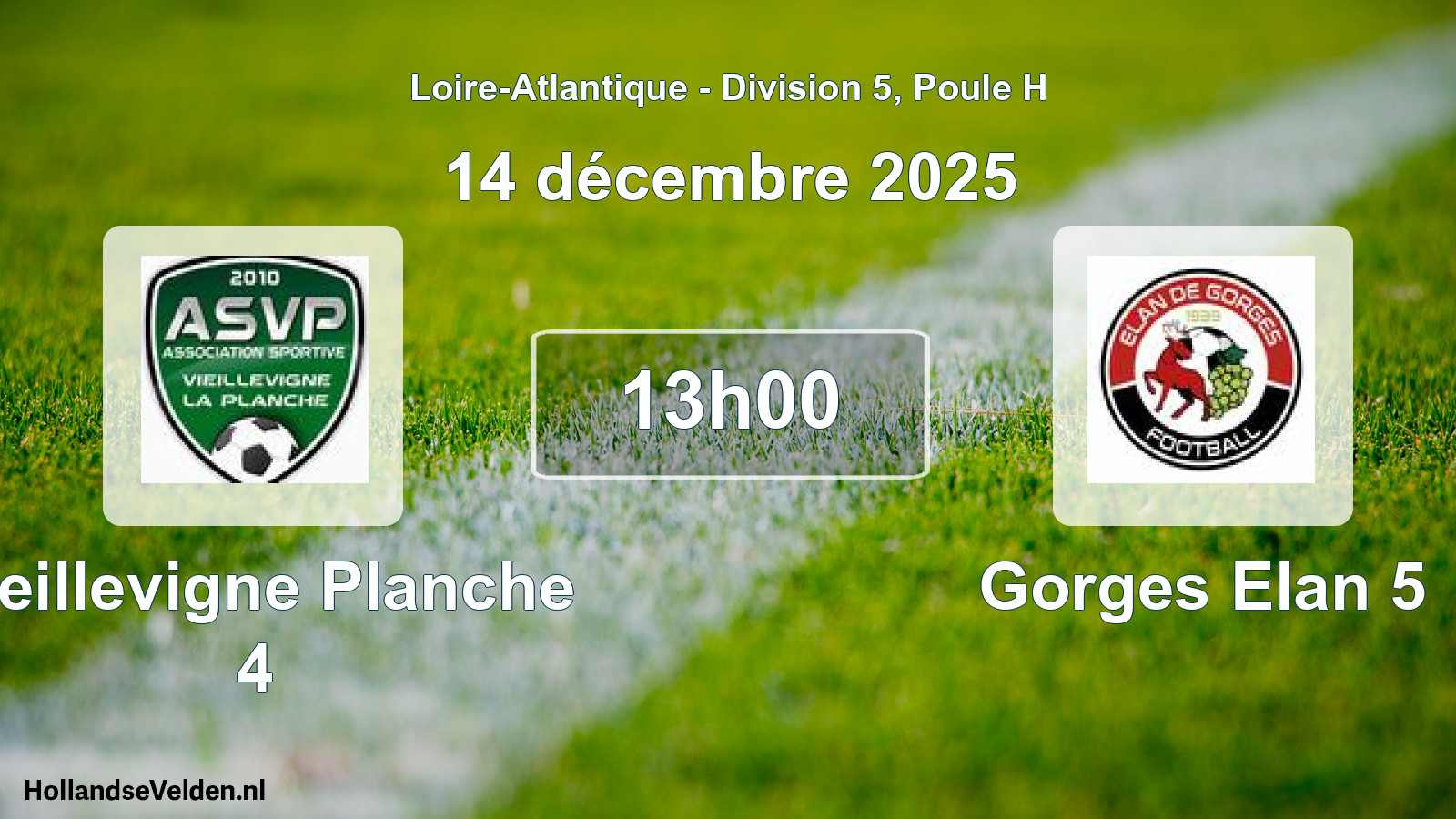 Scheduled Match: Vieillevigne Planche 4 - Gorges Elan 5 (14 December 2025)