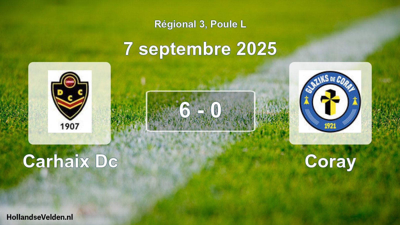 Gespeelde wedstrijd: Carhaix Dc - Coray 6 - 0 (7 septembre 2025)