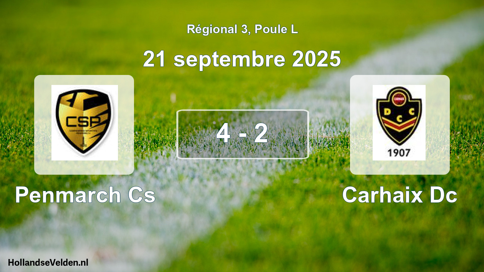 Gespeelde wedstrijd: Penmarch Cs - Carhaix Dc 4 - 2 (21 septembre 2025)