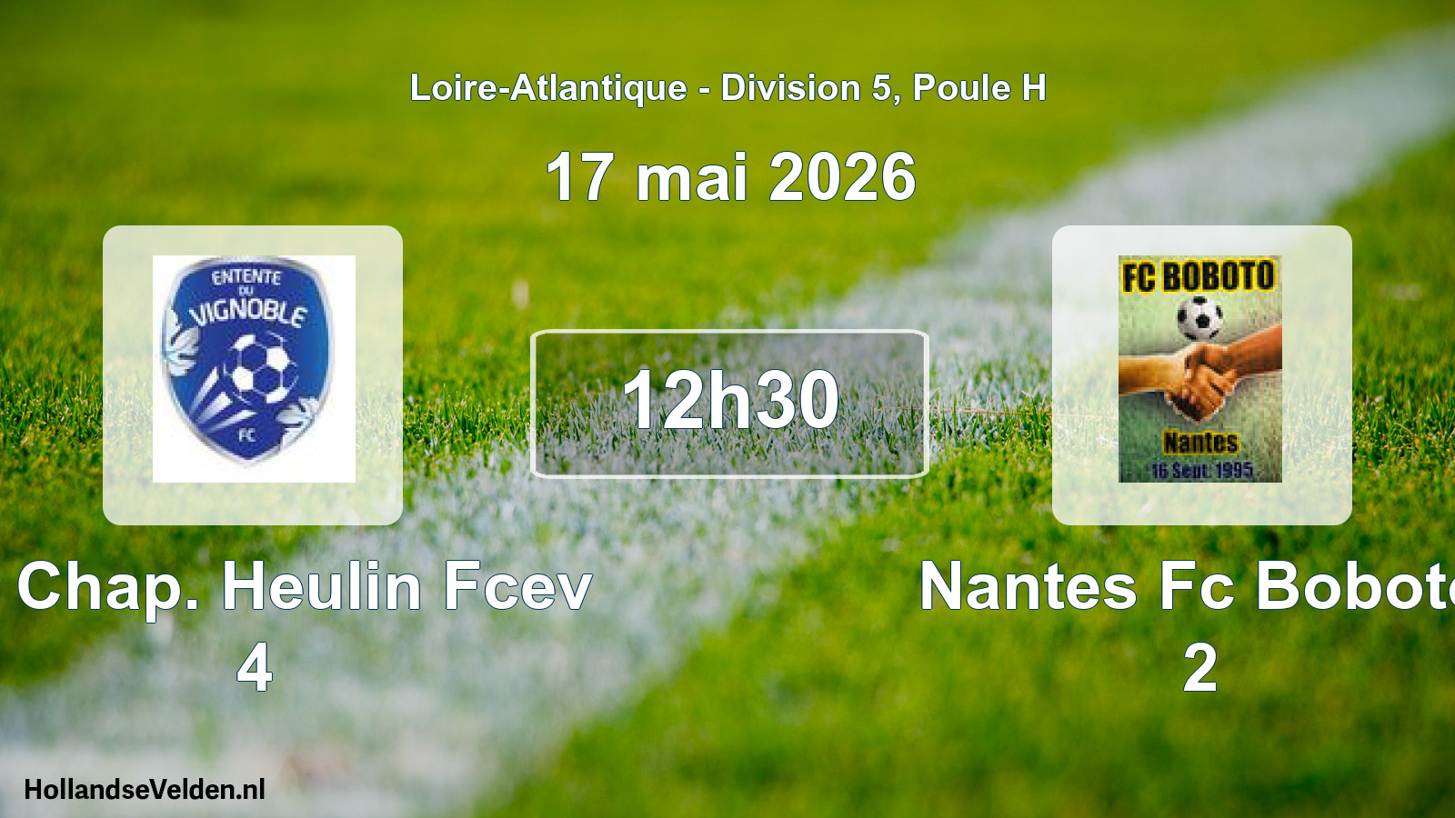 Scheduled Match: La Chap. Heulin Fcev 4 - Nantes Fc Boboto 2 (17 May 2026)