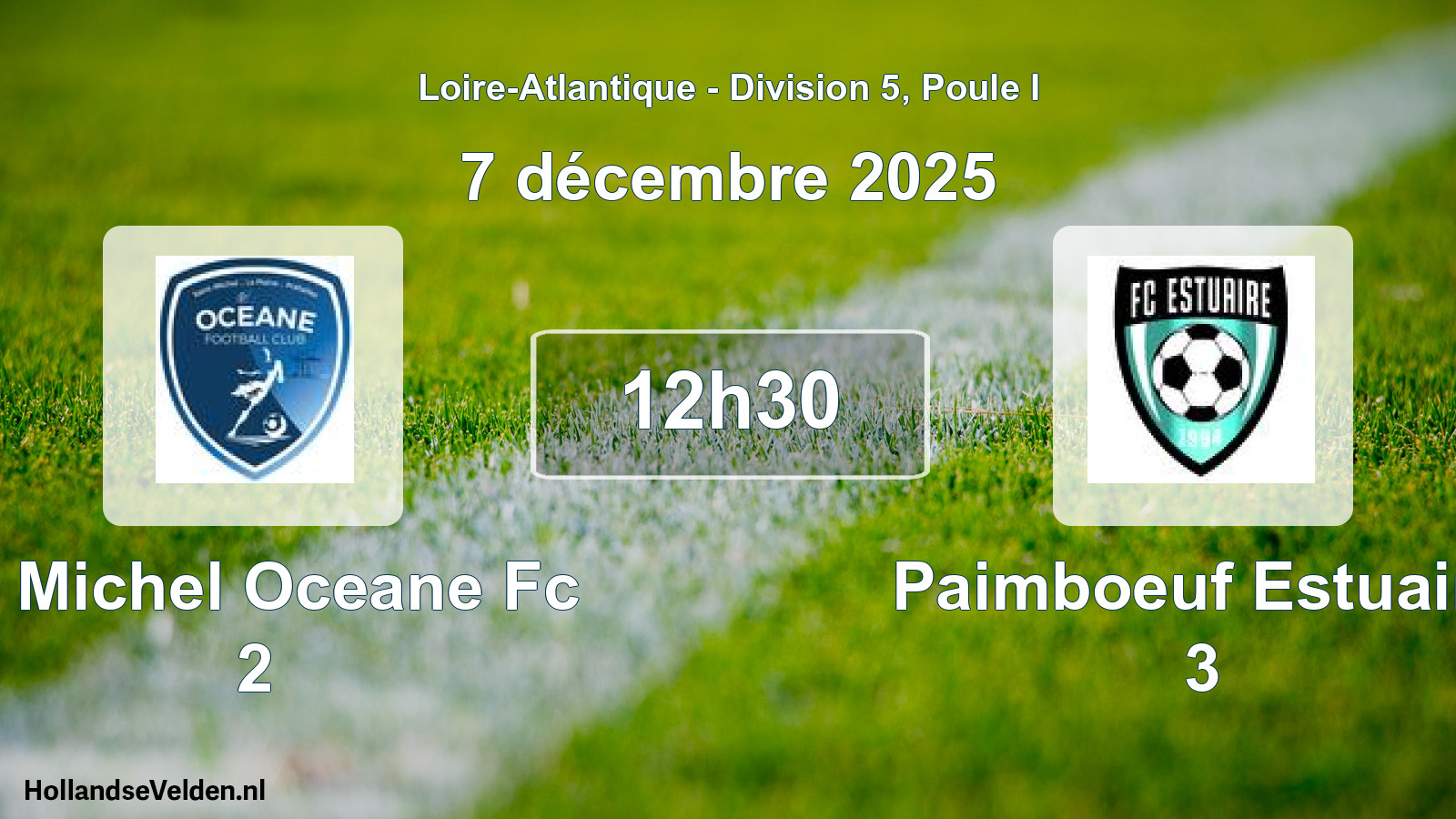 Geplande wedstrijd: St Michel Oceane Fc 2 - Paimboeuf Estuaire 3 (7 décembre 2025)