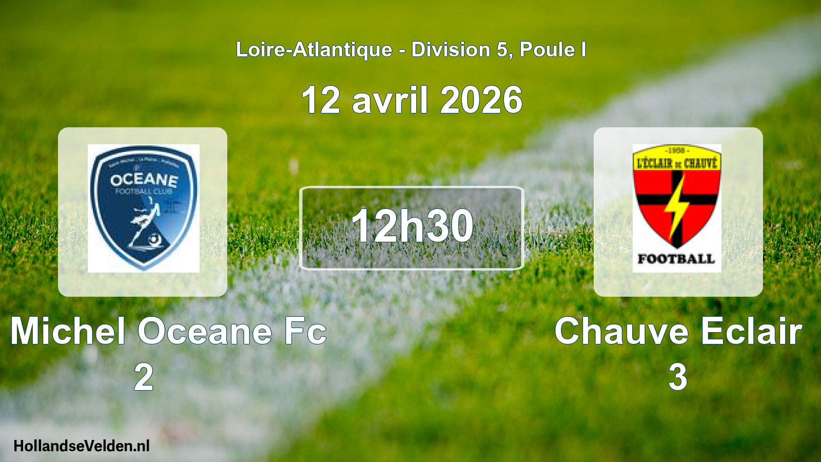 Geplande wedstrijd: St Michel Oceane Fc 2 - Chauve Eclair 3 (12 avril 2026)