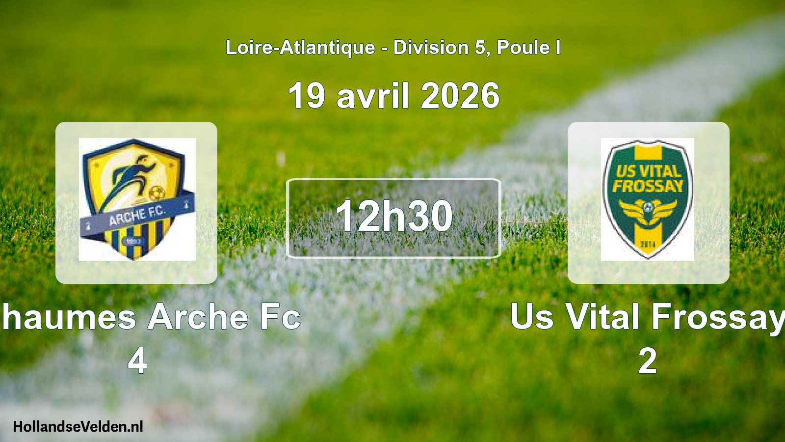 Geplande wedstrijd: Chaumes Arche Fc 4 - Us Vital Frossay 2 (19 april 2026)