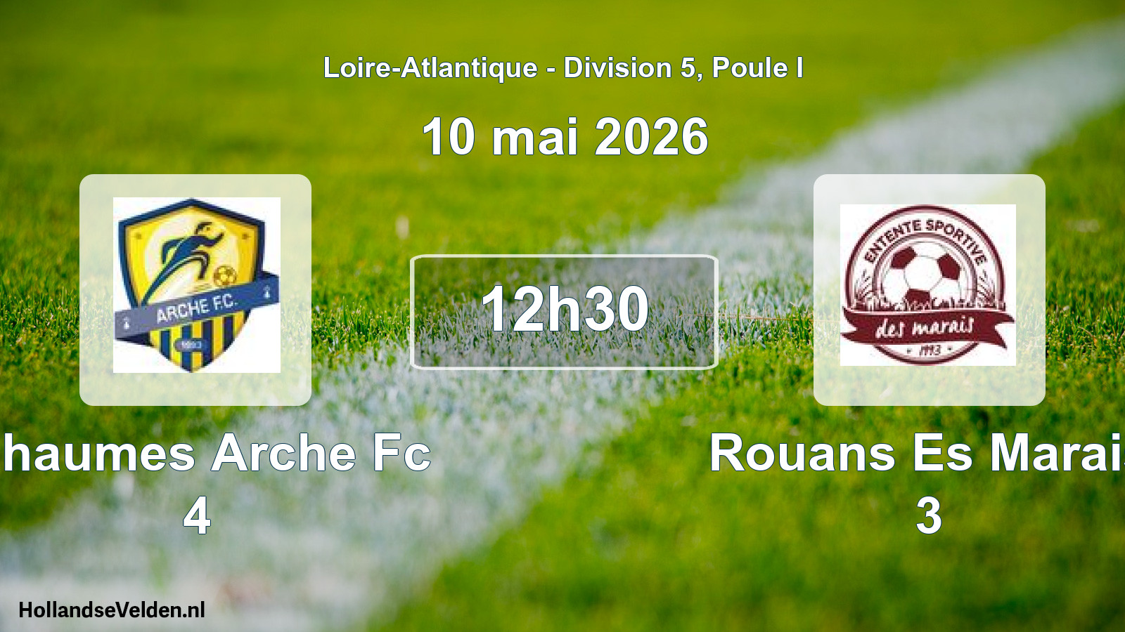 Geplande wedstrijd: Chaumes Arche Fc 4 - Rouans Es Marais 3 (10 mei 2026)