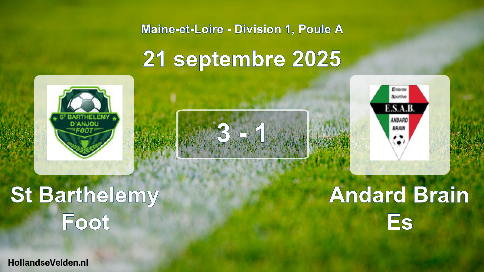 Gespeelde wedstrijd: St Barthelemy Foot - Andard Brain Es 3 - 1 (21 september 2025)