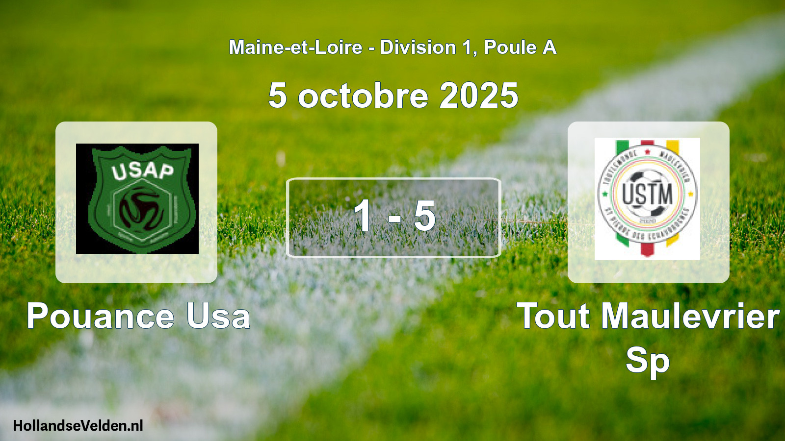 Gespeelde wedstrijd: Pouance Usa - Tout Maulevrier Sp 1 - 5 (5 octobre 2025)