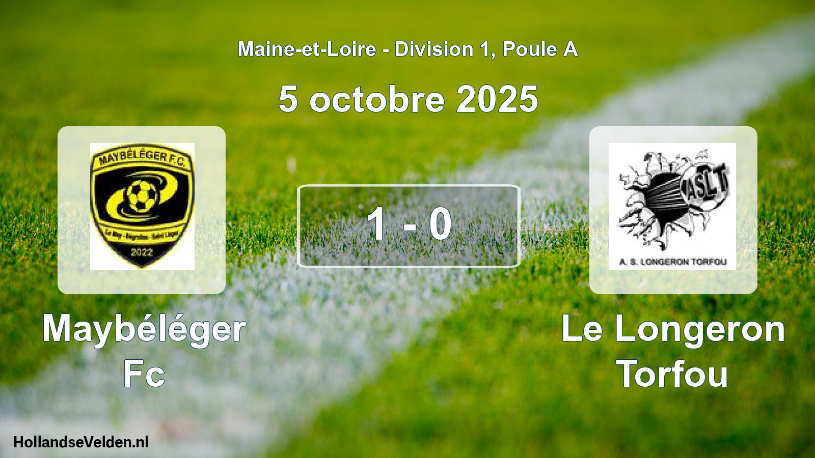 Gespeelde wedstrijd: Maybéléger Fc - Le Longeron Torfou 1 - 0 (5 oktober 2025)