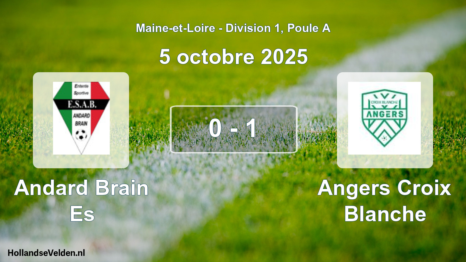 Gespeelde wedstrijd: Andard Brain Es - Angers Croix Blanche 0 - 1 (5 oktober 2025)