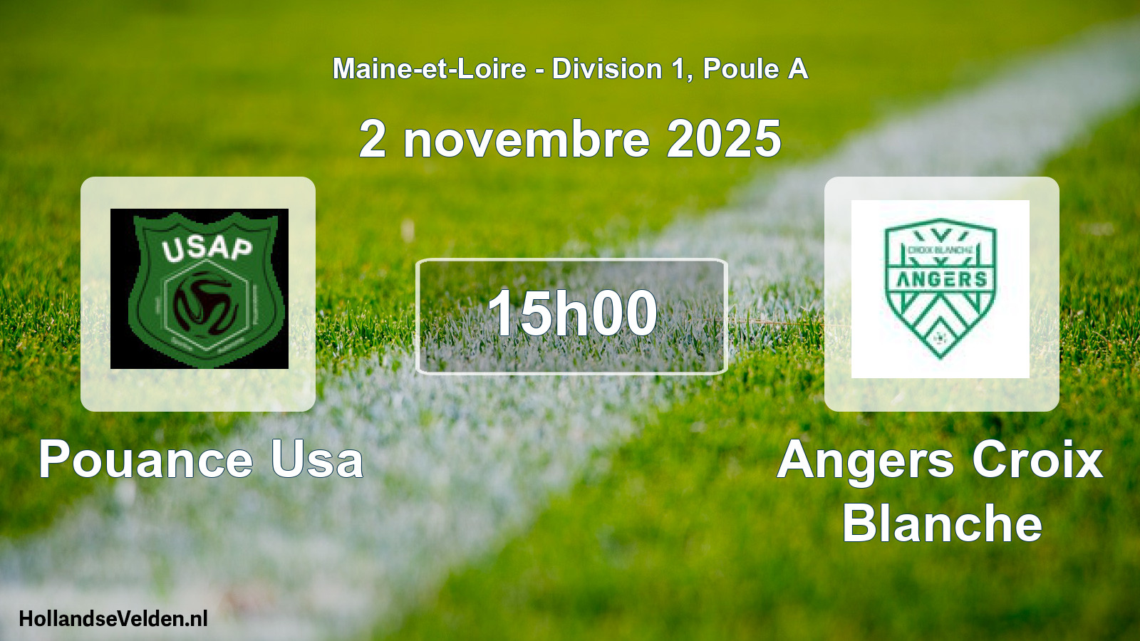 Geplande wedstrijd: Pouance Usa - Angers Croix Blanche (2 november 2025)