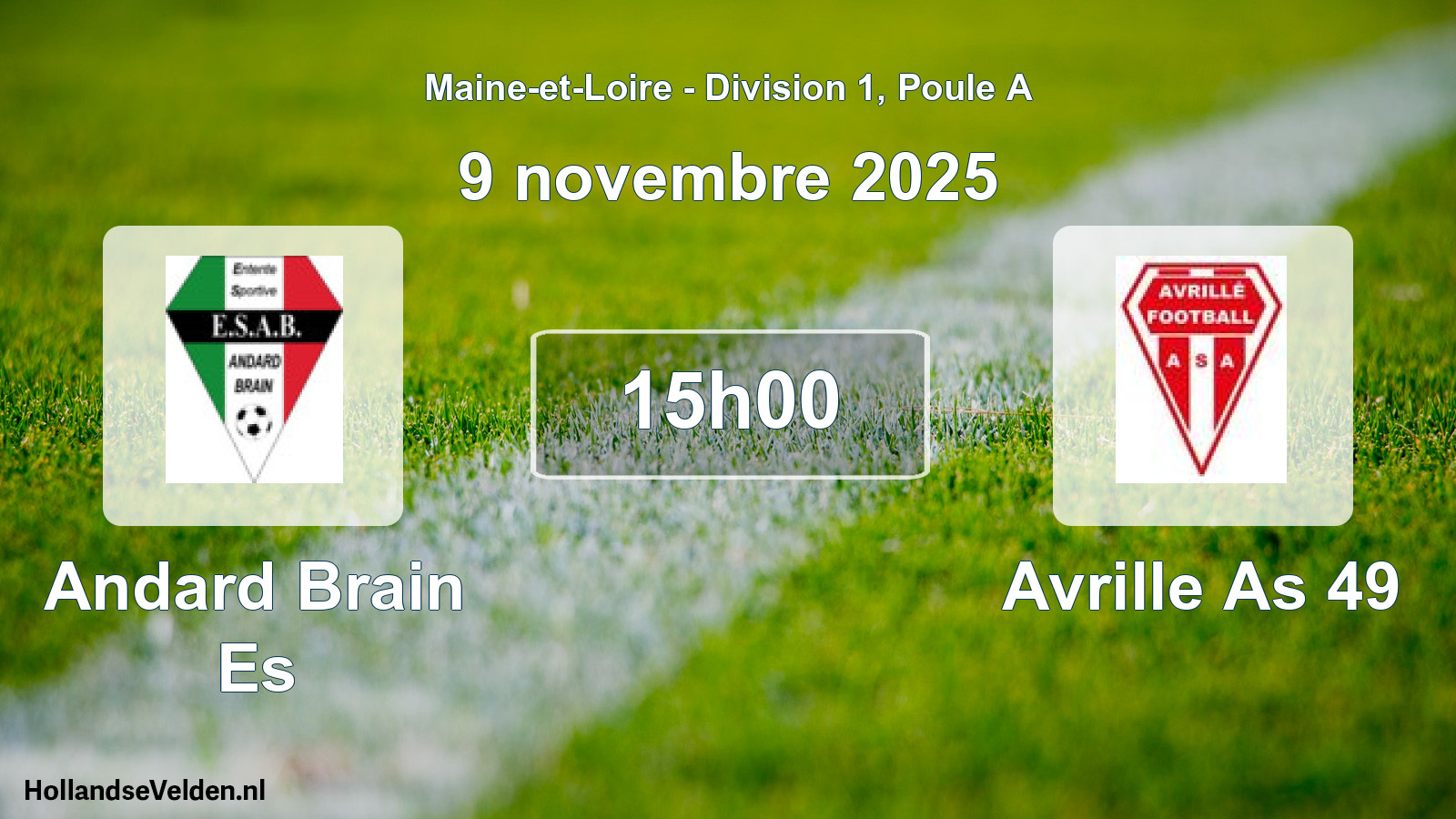 Geplande wedstrijd: Andard Brain Es - Avrille As 49 (9 november 2025)