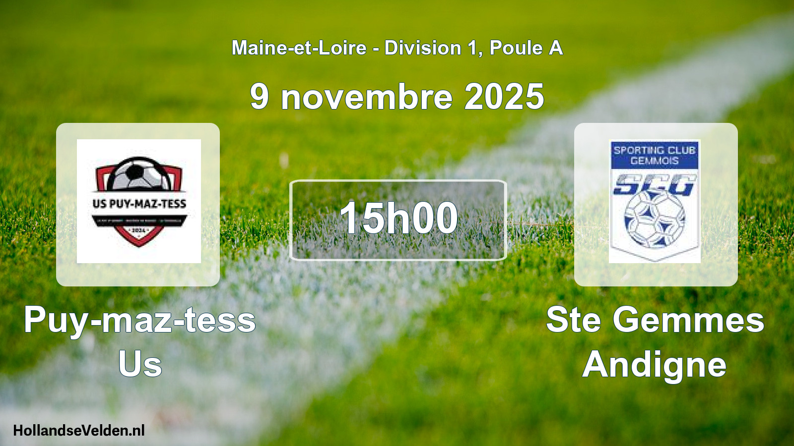 Geplande wedstrijd: Puy-maz-tess Us - Ste Gemmes Andigne (9 november 2025)