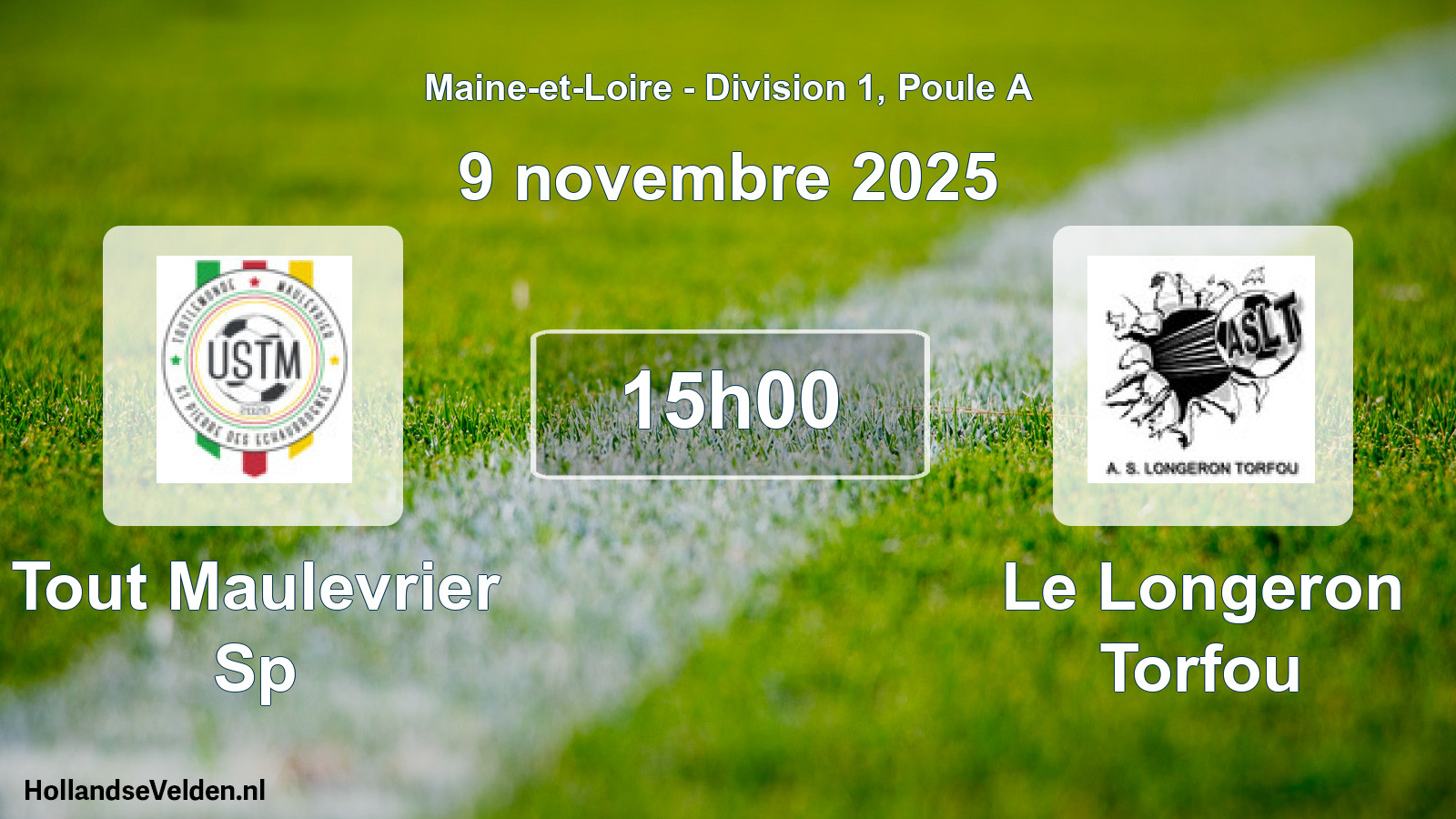 Geplande wedstrijd: Tout Maulevrier Sp - Le Longeron Torfou (9 novembre 2025)