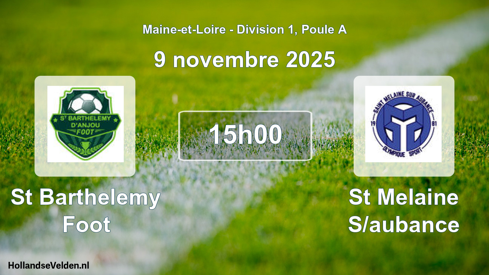 Geplande wedstrijd: St Barthelemy Foot - St Melaine S/aubance (9 november 2025)