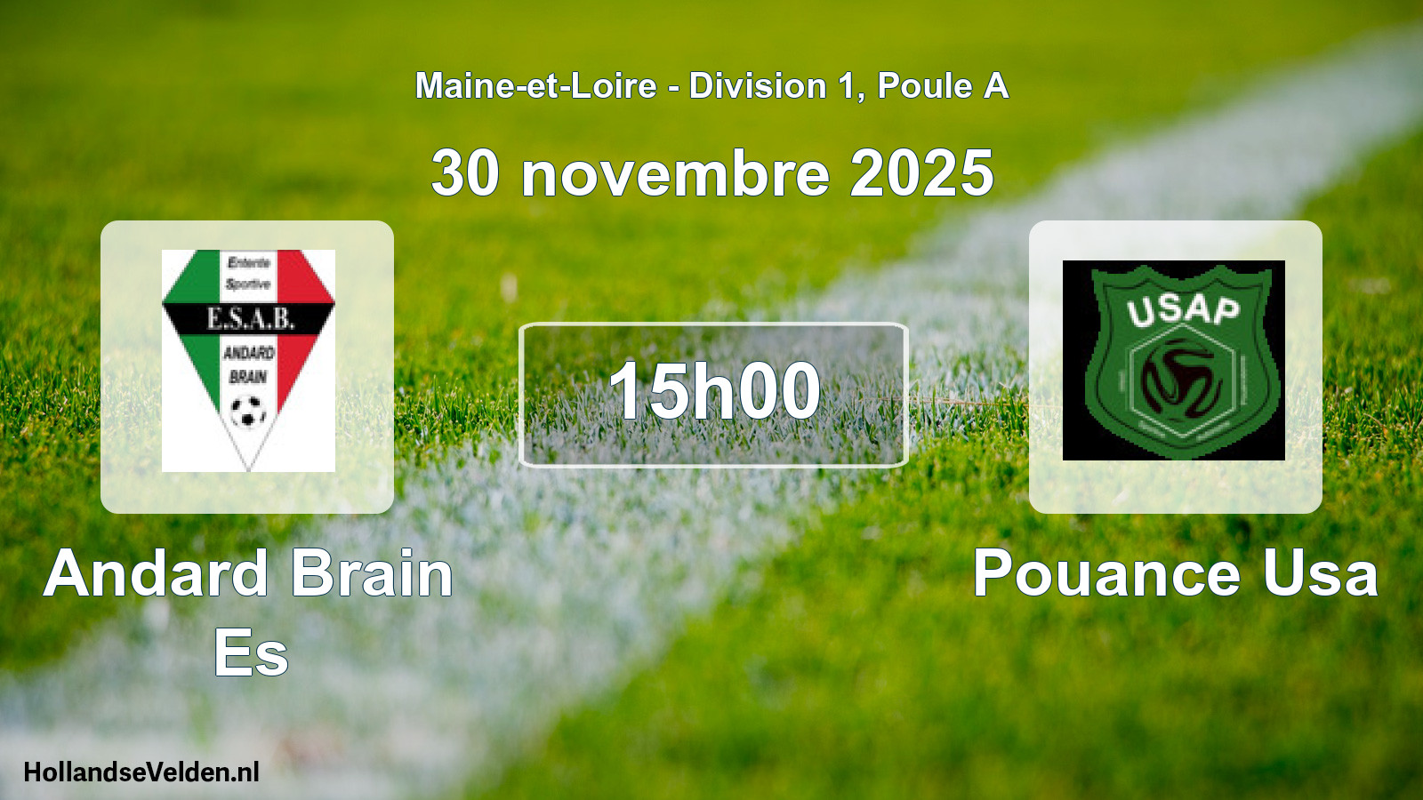 Geplande wedstrijd: Andard Brain Es - Pouance Usa (30 november 2025)