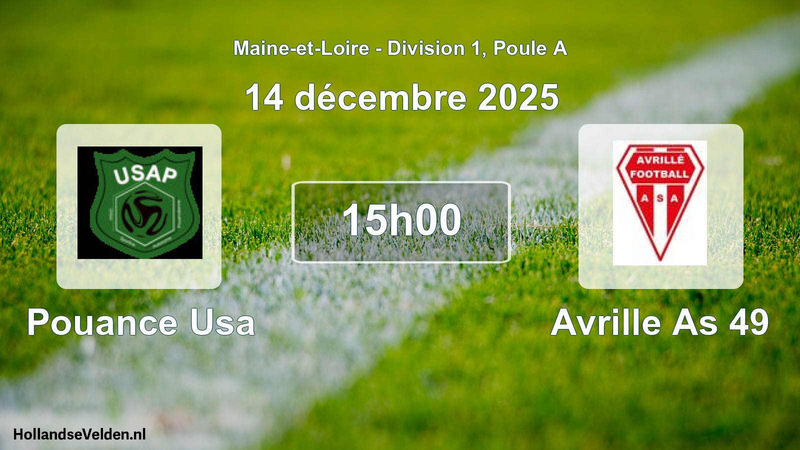 Geplande wedstrijd: Pouance Usa - Avrille As 49 (14 décembre 2025)