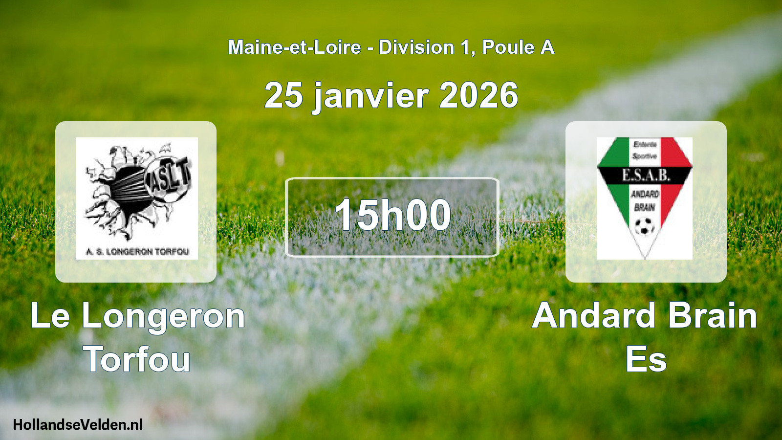 Geplande wedstrijd: Le Longeron Torfou - Andard Brain Es (25 janvier 2026)