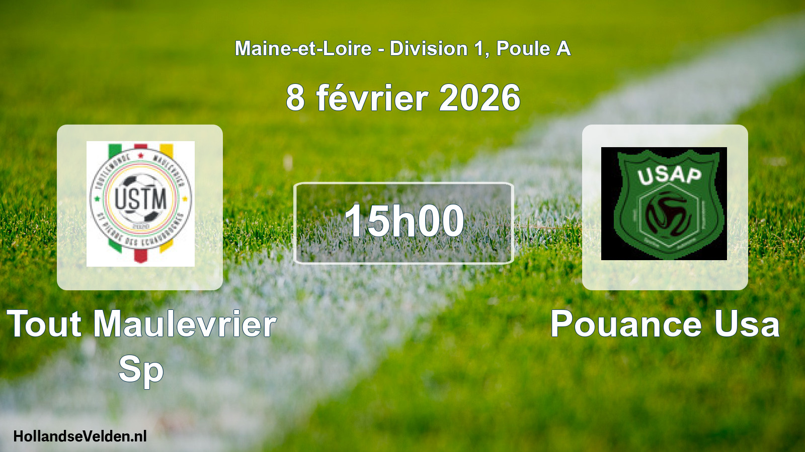 Geplande wedstrijd: Tout Maulevrier Sp - Pouance Usa (8 februari 2026)
