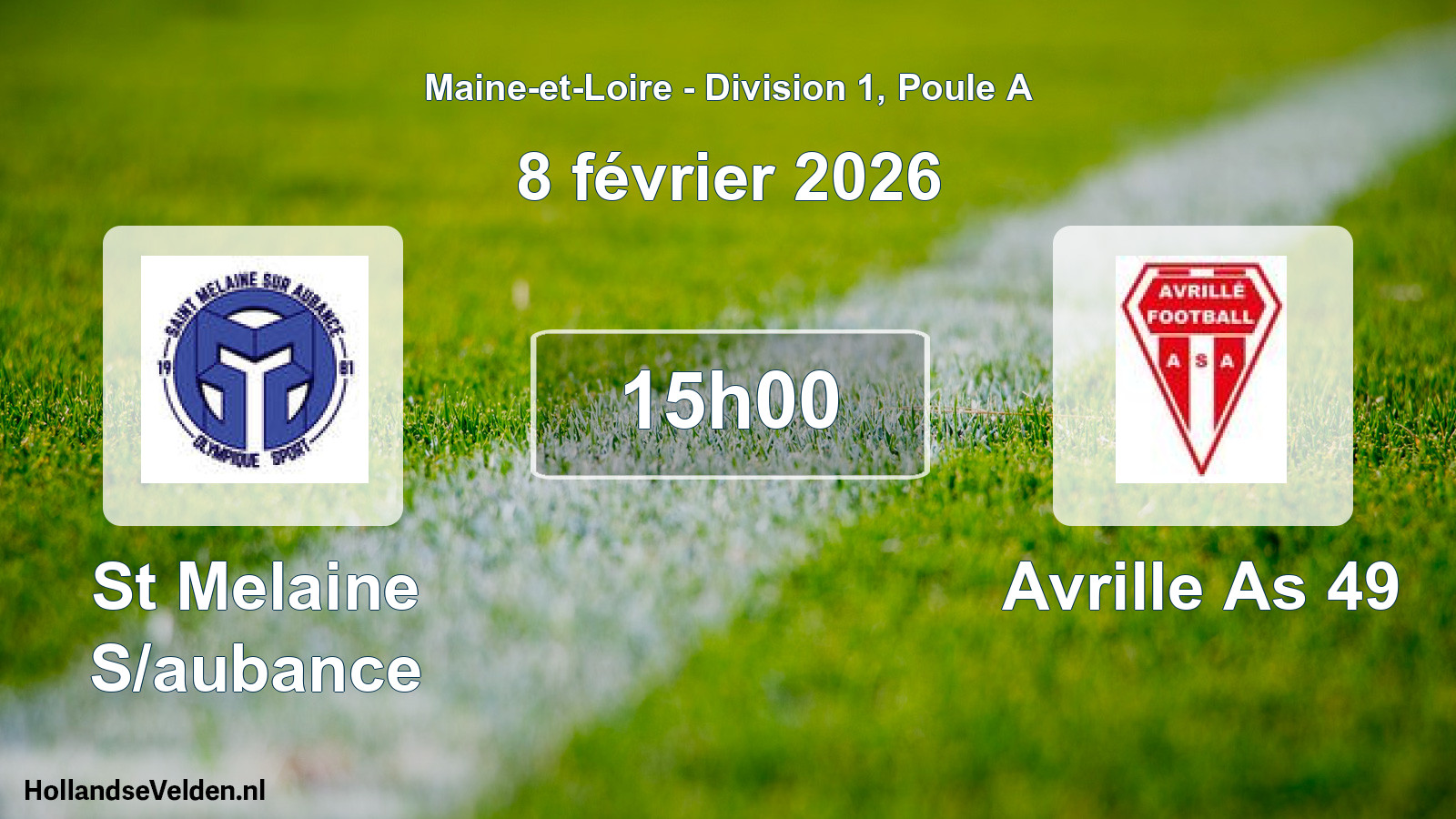 Geplande wedstrijd: St Melaine S/aubance - Avrille As 49 (8 februari 2026)